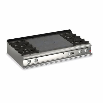 Plaque gaz de cuisson à poser 4 brûleurs vifs + 1 coup de feu 33 kW Plaque gaz de cuisson à poser 4 brûleurs vifs + 1 coup de feu 33 kW