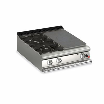 Plaque gaz de cuisson à poser 2 brûleurs vifs + 1/2 plaque coup de feu 16,5 kW Plaque gaz de cuisson à poser 2 brûleurs vifs + 1/2 plaque coup de feu 16,5 kW