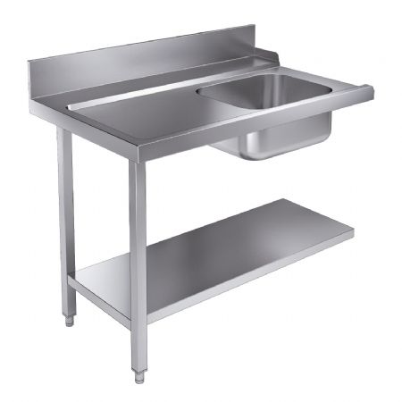 Table d'approvisionement lave vaisselle avec tagre 1200x750x900  gauche pour 7280.0045-0046