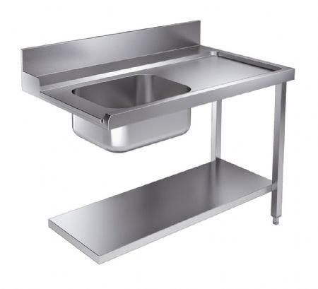Table d'approvisionement lave vaisselle avec tagre 1200x750x900  droite pour 7280.0045-0046