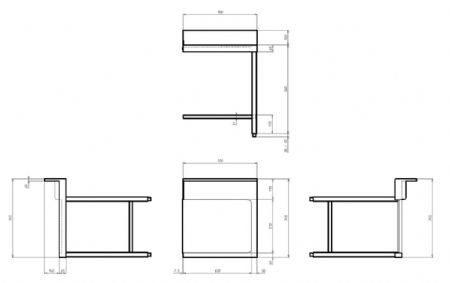 Table d'Entrée 700x750x900 mm - Combisteel - 7106.0030