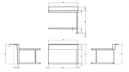 Table d'Entrée 1100x750x900 mm - Combisteel - 7106.0040