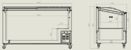 Congélateur coffre Bahus 461 L - Combisteel - 7151.1015