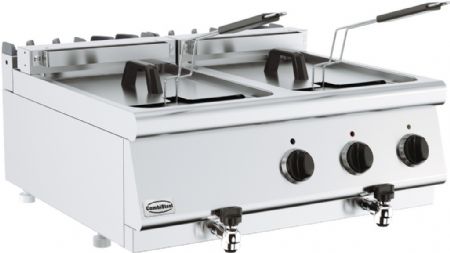 Friteuse cuisine pro profondeur 700 Triphasé 2 x 10 L 15 kW - Combisteel - 7178.0290