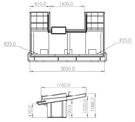 Vitrine poissonnerie 3050x1760x1088 mm - Combisteel - 7178.0915