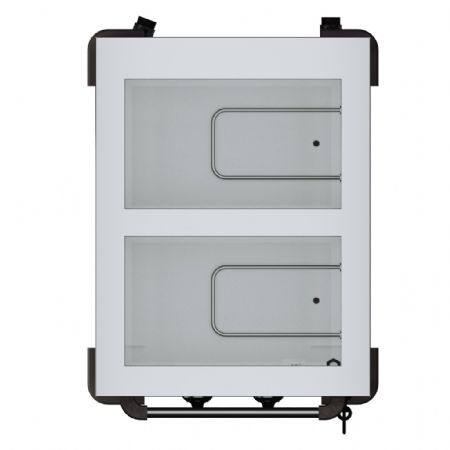 Chariot bain-marie mobile 2 bacs GN 1/1 cuves réglables séparément monophasé - Combisteel - 7178.1155