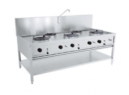 Fourneau wok Gaz 5 feux 69 kW - Combisteel - 7178.1210 Fourneau wok Gaz 5 feux 69 kW - Combisteel - 7178.1210