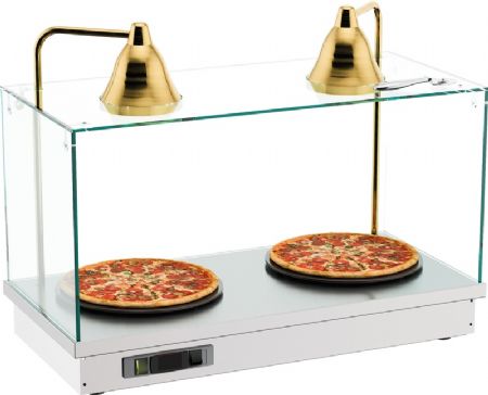 Plaque chauffante encastrable avec 2 lampes chauffantes de dimensions 900x440x700mm