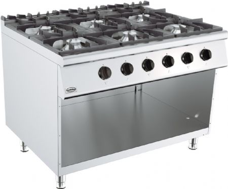 Fourneau profondeur 900 Gaz 6 brûleurs 52 kW - Combisteel - 7178.3010