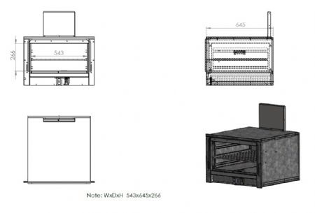 Fourneau profondeur 900 Gaz - Combisteel - 7178.3040