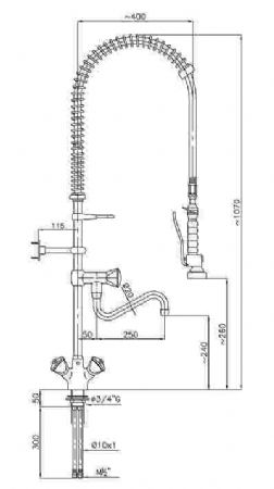 Robinetterie professionnelle pour plonge cuisine - Combisteel - 7212.0030