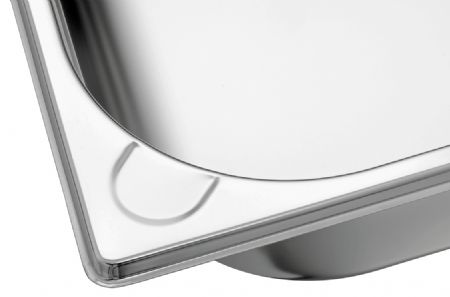 Bac gastronorm GN 2/3, capacité P100, finition Basic Line en acier chromé - Bartscher - 723100