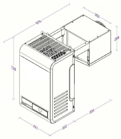 Groupe pour chambre froide positif monobloc 9,6-19,9 m³ - Combisteel - 7265.0010