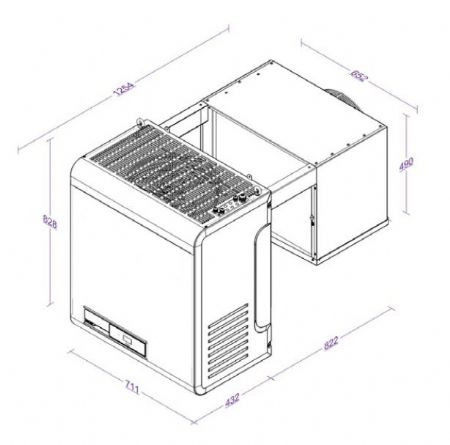 Groupe pour chambre froide négatif monobloc 15,8-29,6 m³ - Combisteel - 7265.1085
