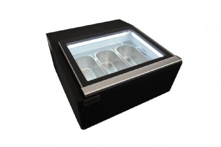 Vitrine glacier à poser 3x5 L noire - Combisteel - 7292.0010