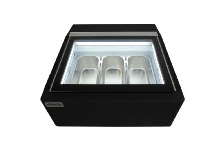 Vitrine glacier à poser 3x5 L noire - Combisteel - 7292.0020