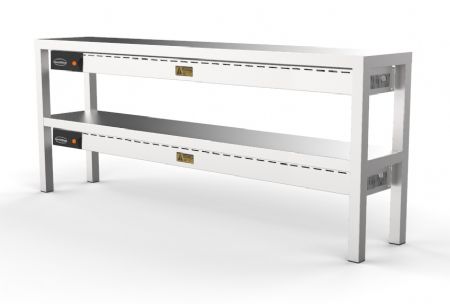 Etagre chauffante cramique 2 etages largeur 1800mm - 10 feux 0,25kW