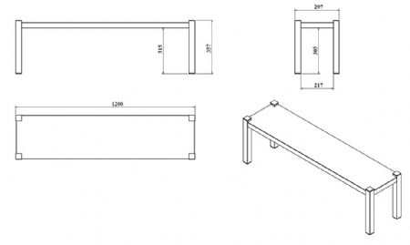 Étagère du Chef 1200x300x350 mm - Combisteel - 7333.0532