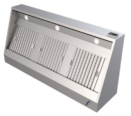 Hotte murale professionnelle avec moteur - 2000x700x520mm
