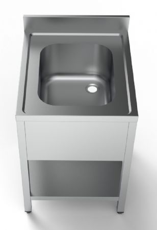 Plonge Inox 1 bac Évier 600x700x850 mm - Combisteel - 7333.0810