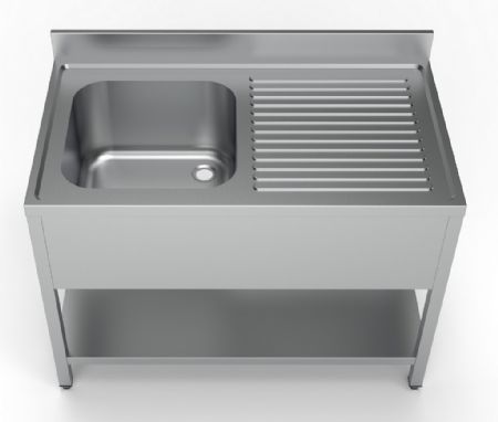 Plonge Inox 1 bac 1200x700x850 mm - Combisteel - 7333.0830