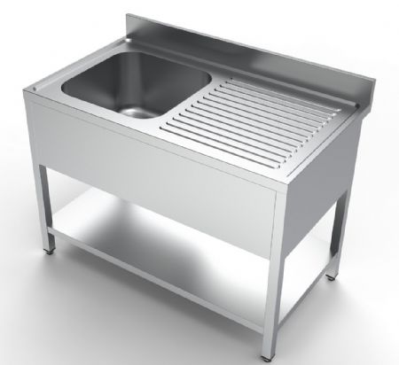 Plonge Inox 1 bac 1200x700x850 mm - Combisteel - 7333.0830 Plonge Inox 1 bac 1200x700x850 mm - Combisteel - 7333.0830