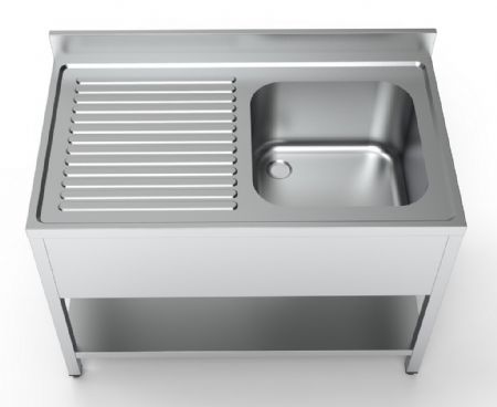 Plonge Inox 1 bac 1200x700x850 mm - Combisteel - 7333.0835
