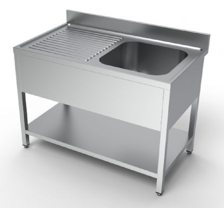 Plonge Inox 1 bac 1200x700x850 mm - Combisteel - 7333.0835 Plonge Inox 1 bac 1200x700x850 mm - Combisteel - 7333.0835