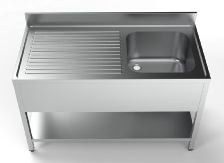 Plonge Inox 1 bac 1400x700x850 mm - Combisteel - 7333.0845