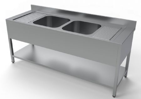 Plonge Inox 2 bacs 2000x700x850 mm - Combisteel - 7333.0870