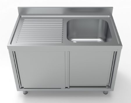 Plonge Inox 1 bac 1200x700x850 mm - Combisteel - 7333.0905
