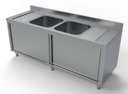 Plonge Inox 2 bacs 2000x700x850 mm - Combisteel - 7333.0920