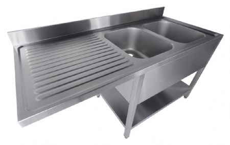 Plonge Inox 2 bacs 1600x700x850 mm - Combisteel - 7333.1425