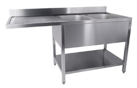 Plonge Inox 2 bacs 1600x700x850 mm - Combisteel - 7333.1425