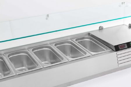 Saladette à poser positive 5 bacs GN 1/4 - Combisteel - 7450.0005