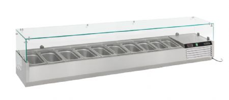 Saladette à poser positive 10 bacs GN 1/4 - Combisteel - 7450.0013