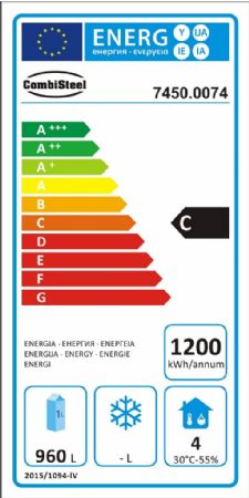 R�frig�rateur en acier inox 2 portes - 1480x830x2010