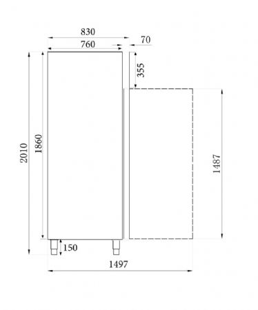 Armoire congélateur professionnelle 2 portes pleines 1410 L - Combisteel - 7450.0078