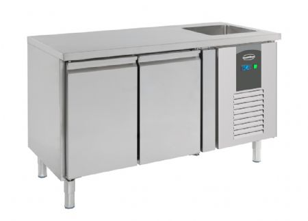 Table desserte réfrigérée 2 portes pleines 390 L positive - Combisteel - 7450.0210
