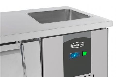 Table desserte réfrigérée 3 portes pleines 580 L positive - Combisteel - 7450.0215
