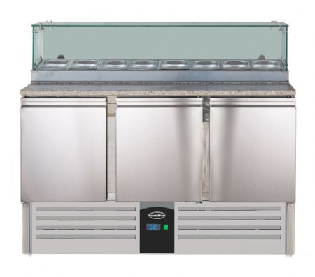 Meuble à pizza 3 portes pleines positif - Combisteel - 7450.0220