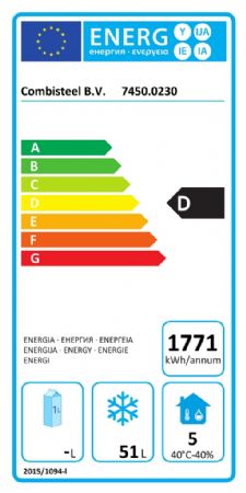 Soubassement négatif 78 litres avec 1 tiroir - positif - Combisteel - 7450.0230