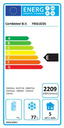 Soubassement froid négatif 116 litres avec 1 tiroir - positif - Combisteel - 7450.0235
