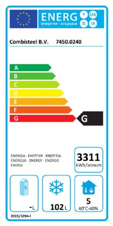 Soubassement réfrigéré 2 tiroirs 179 litres positif - Combisteel - 7450.0240