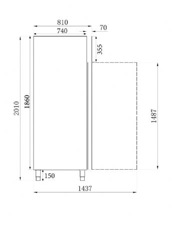 Armoire réfrigérée positive professionnelle 2 portes pleines 1200 L - Combisteel - 7450.0405