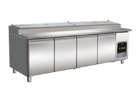 Meuble à pizza 4 portes pleines positif pour 12 x 1/3 GN bacs - Combisteel - 7450.0450 Meuble à pizza 4 portes pleines positif pour 12 x 1/3 GN bacs - Combisteel - 7450.0450