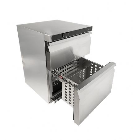 Rfrigrateur en acier inox 2 tiroirs - capacit 101 L