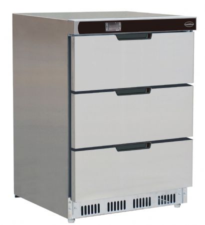 Rfrigrateur de table gris 3 tiroirs de 100L de 2  8C