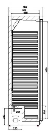 Armoire réfrigérée positive professionnelle 1 porte pleine 350 L - Combisteel - 7450.0555