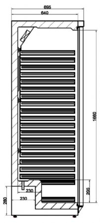 Armoire réfrigérée positive professionnelle 1 porte pleine 419 L - Combisteel - 7450.0560